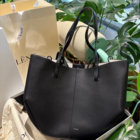 Meet the Posher Handbags - Polène Black Leather Tote – Brand New with Dust Bag & Tags